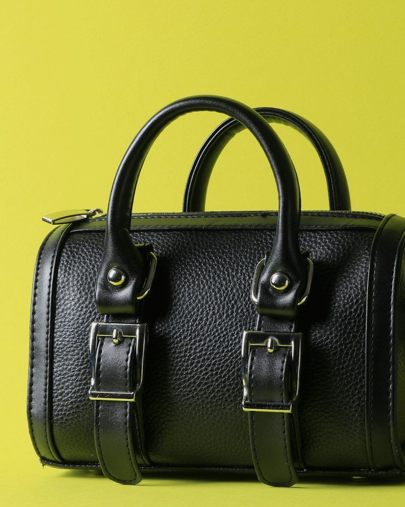 Structured Leather Handbag, view 4